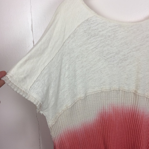 Free People Ombré Mixed Print Orange Top Sz XS - Picture 4 of 8